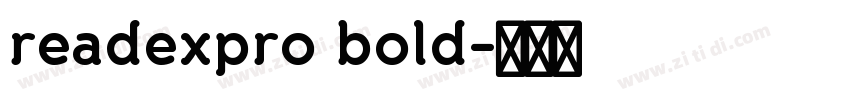readexpro bold字体转换